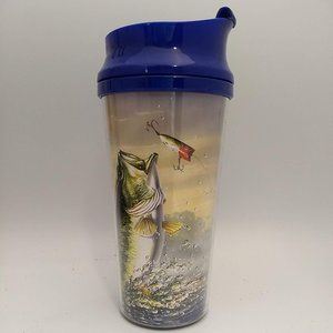 Tags by Design Bass16 oz. Thermal Traveler Mug with Lid Jumping Bass & Lure